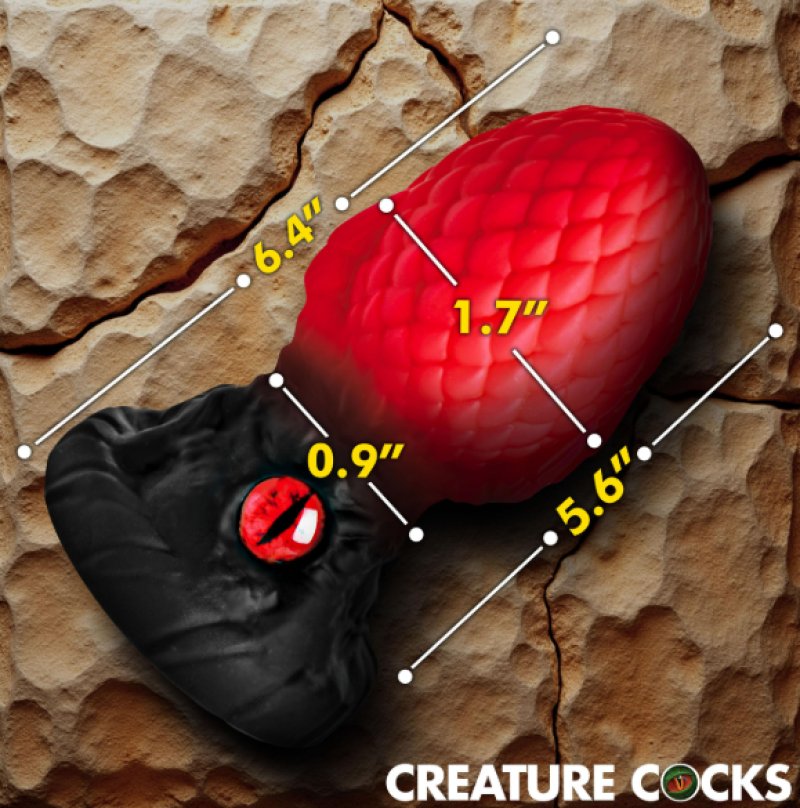 Creature Cocks Eye of the Dragon Silicone Butt Plug - Red