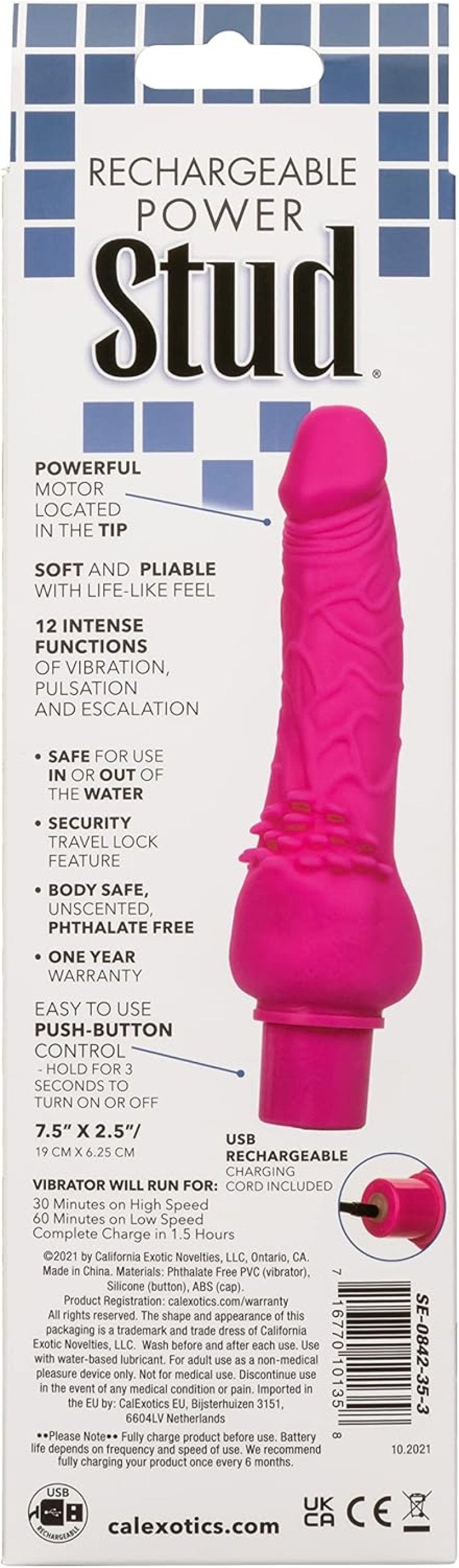 Power Stud Cliterrific Rechargeable - Pink****