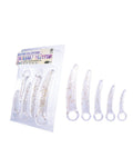 ZEALOUS GLITTER TPE DILATOR KIT SET IN CLEAR GOLD - Just for you desires