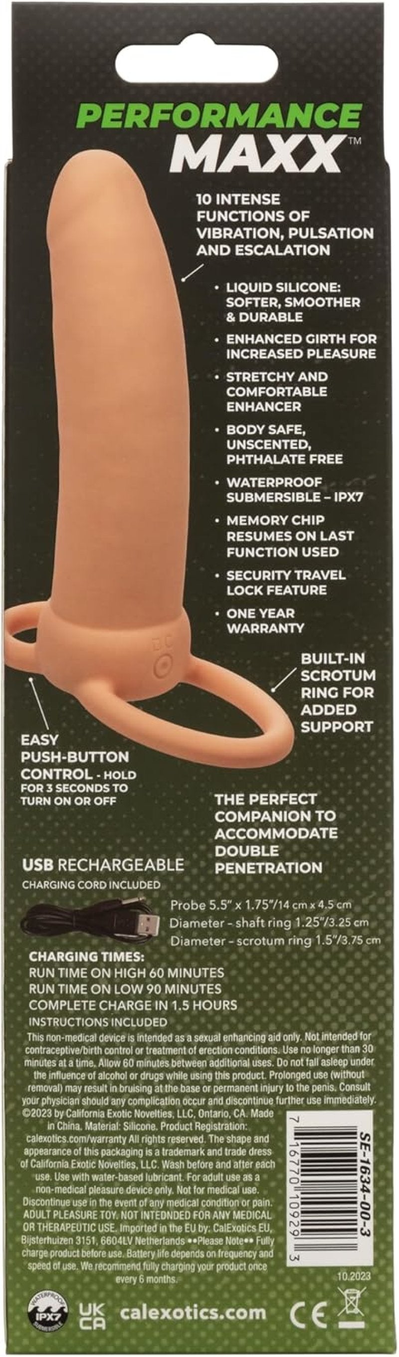 Performance Maxx Rechargeable Thick Dual Penetrator 5" - Ivory - Just for you desires