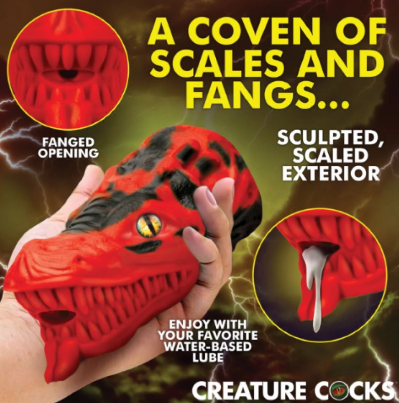 Creature Cocks Dragon Tamer Silicone Stroker - Red