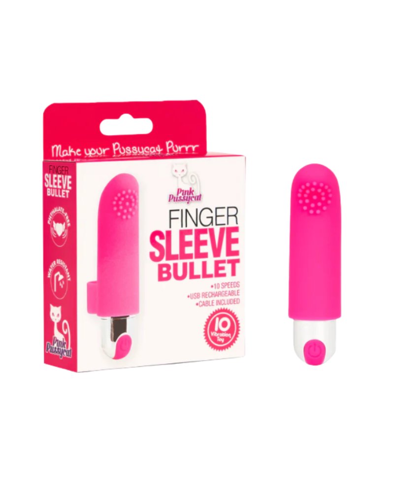 PINK PUSSYCAT FINGER SLEEVE BULLET - Just for you desires
