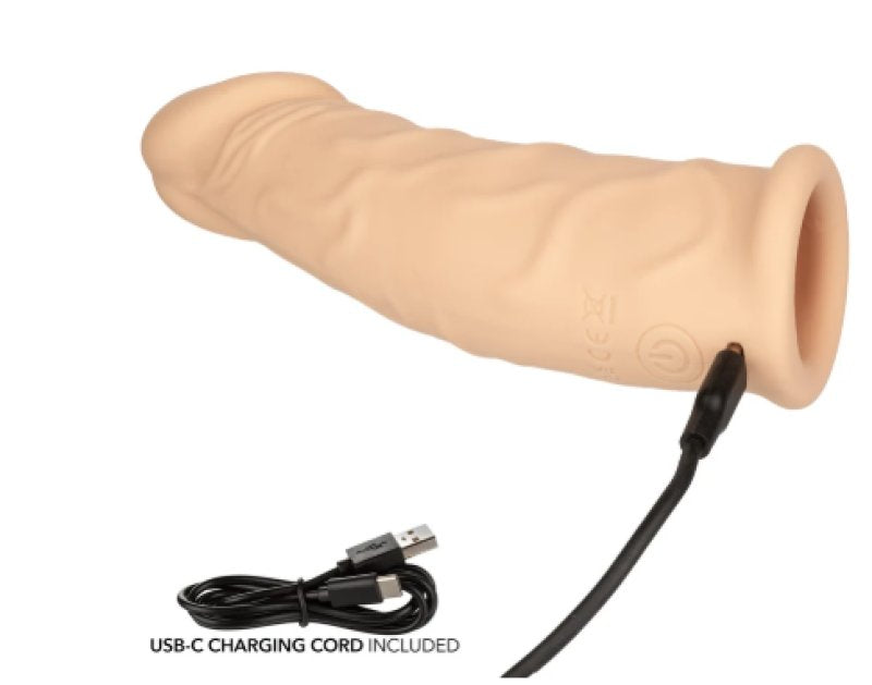 Performance Maxx 7" Rechargeable Vibrating Extension - Ivory