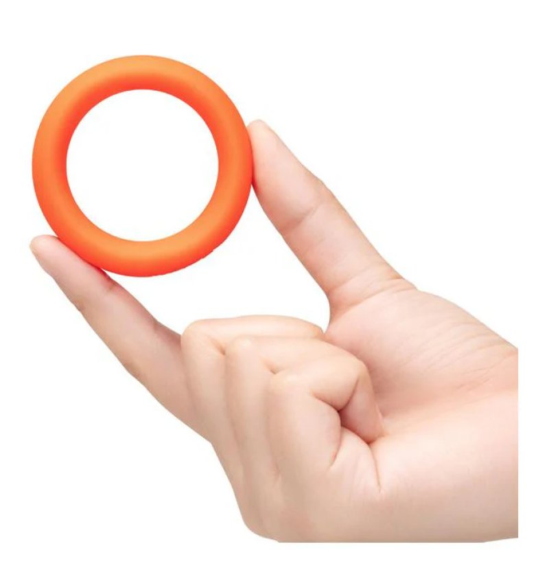 b-Vibe Snug Ring 40mm Snug Fit Silicone Cock Ring - Orange - Just for you desires