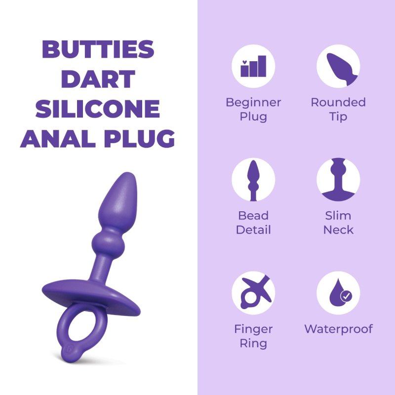 b-Vibe Butties Dart Silicone Anal Plug