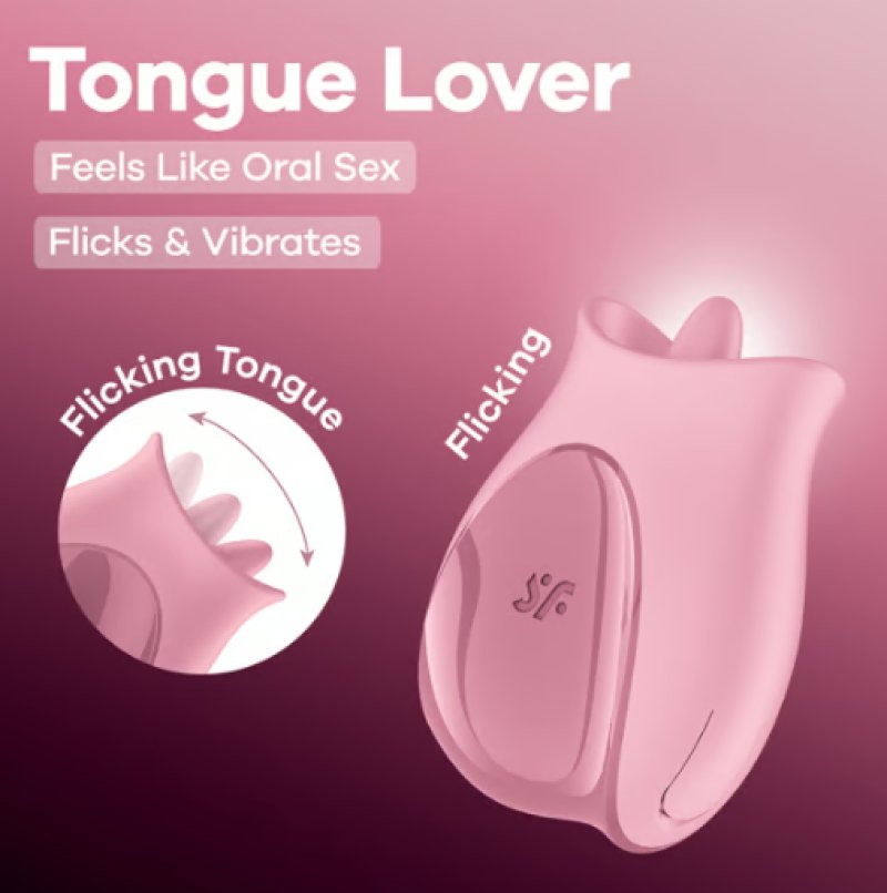 Satisfyer Tongue Lover - Pink USB Rechargeable Flicking Stimulator