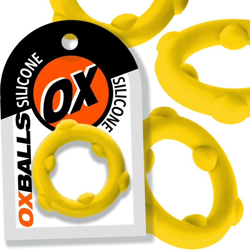 OXBALLS SPINNER single silicone ring YELLOW - Just for you desires
