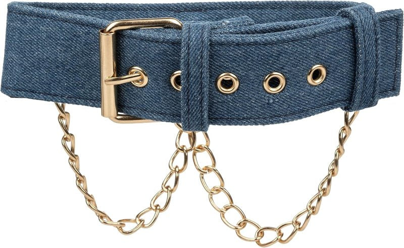 Ride 'Em Premium Denim Collection Collar With Leash****