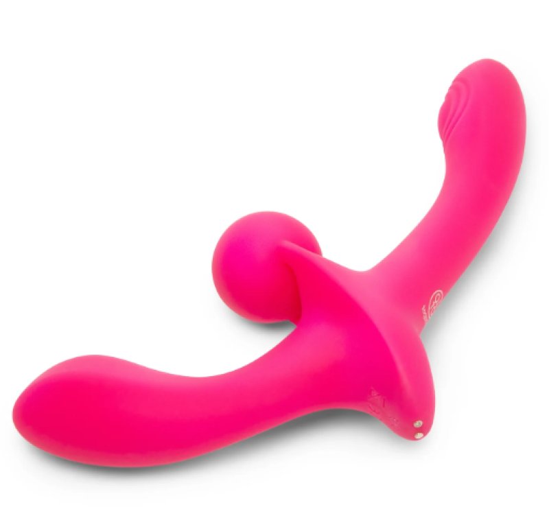 Together Toy Double Tap Dual-Ended Vibrating Strapless Strap-on
