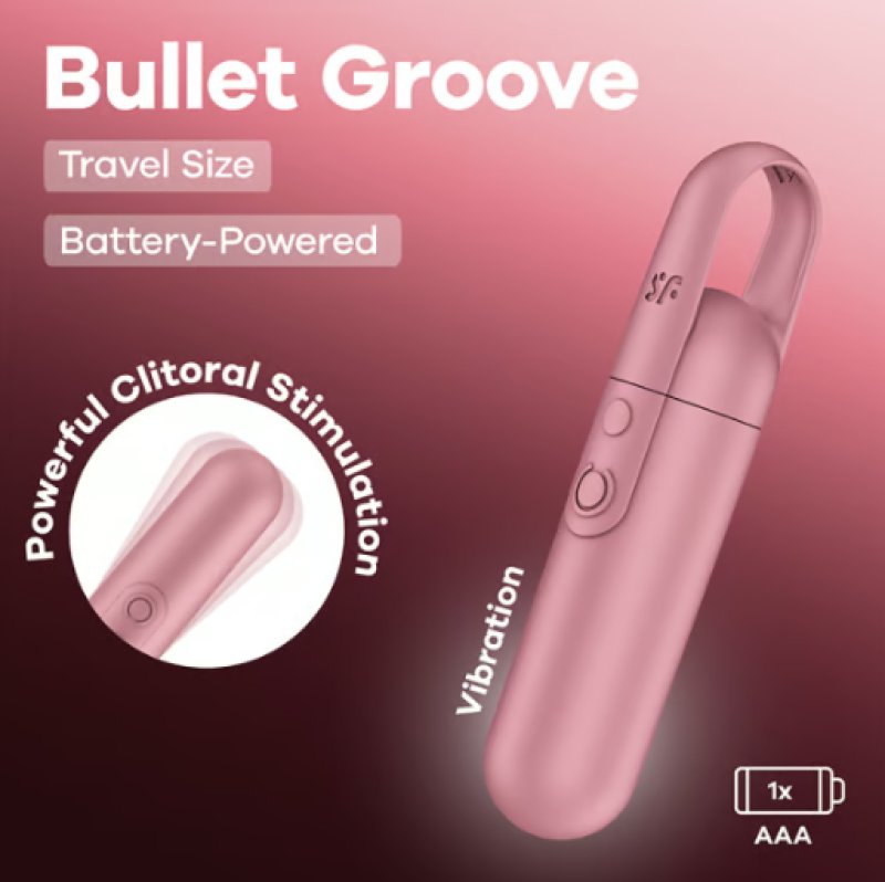 Satisfyer Bullet Groove Battery Series rose