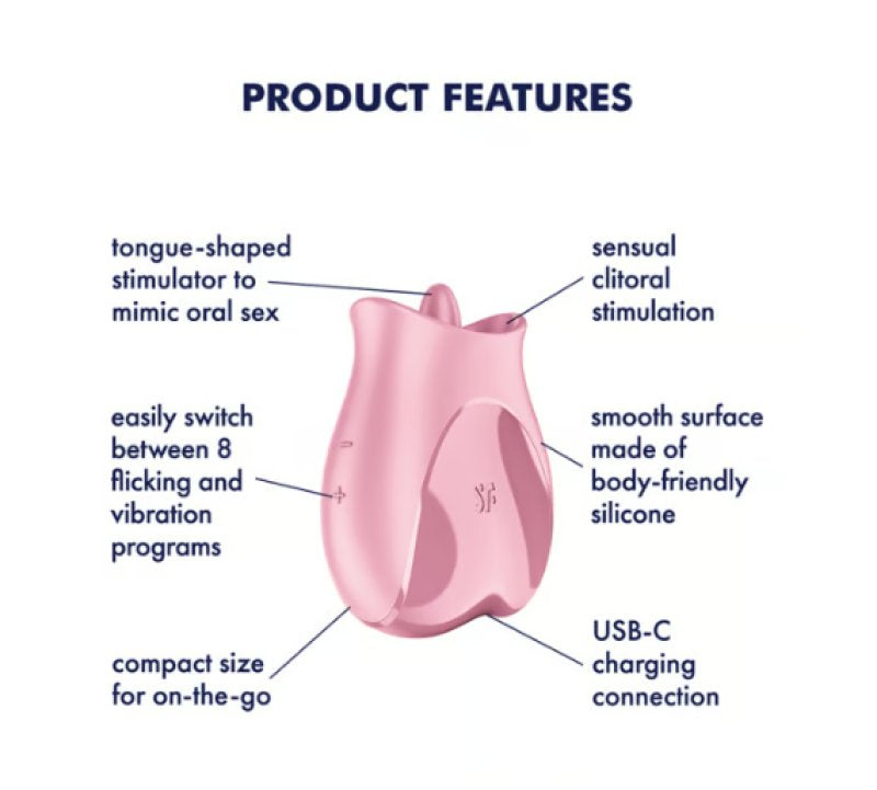 Satisfyer Tongue Lover - Pink USB Rechargeable Flicking Stimulator