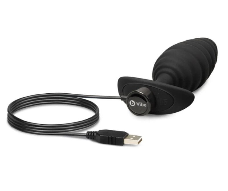 b-Vibe Twist Texture Plug - Black - Just for you desires