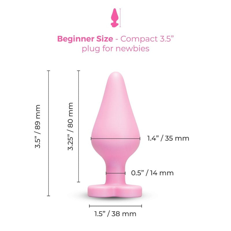 b-Vibe Butties B-Mine Silicone Heart Butt Plug - Just for you desires