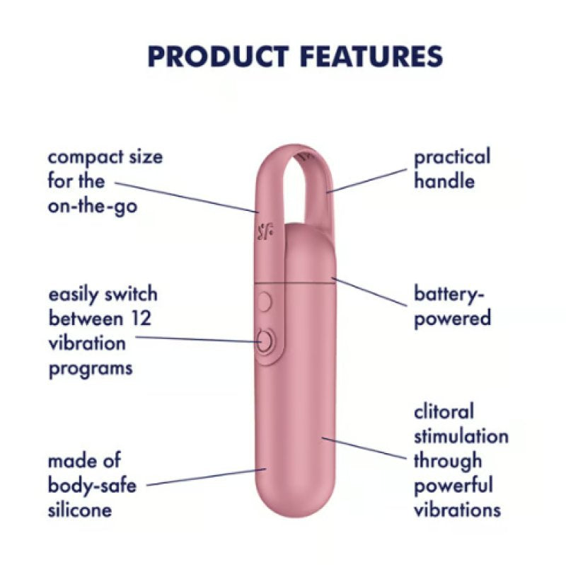 Satisfyer Bullet Groove Battery Series rose