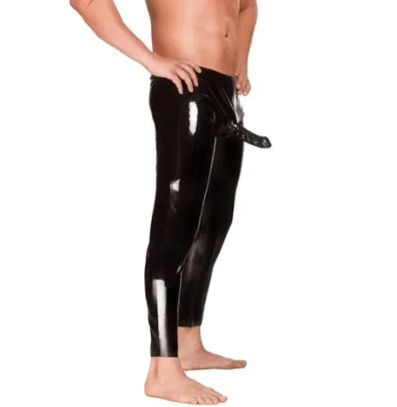 Saxenfelt Latex Leggings with Sleeve - Black Large