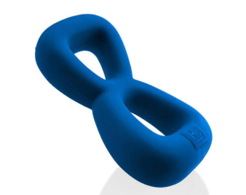 HUNKYJUNK BOOMERANG double-ring cockring & nut-tugger TEAL FIZZ - Just for you desires