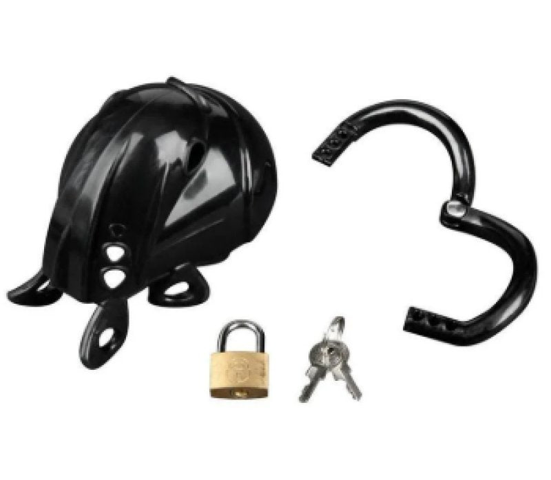 Blue Line Full Restraint Silicone Cock And Balls Chastity Device 100% Coverage