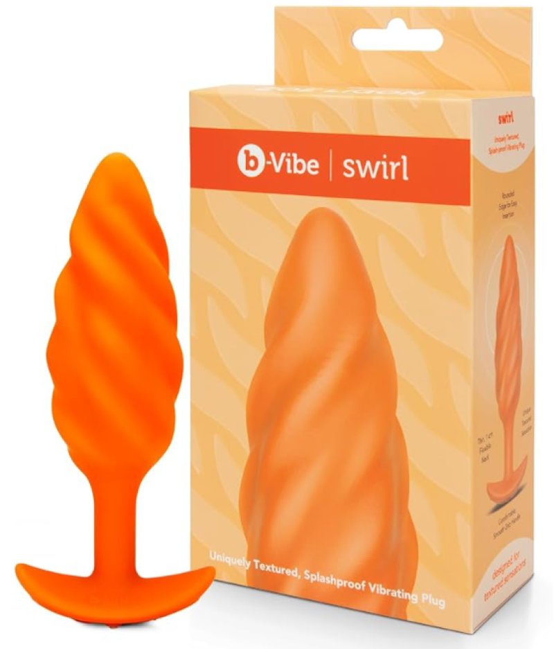 b-Vibe Swirl Texture Plug - Orange