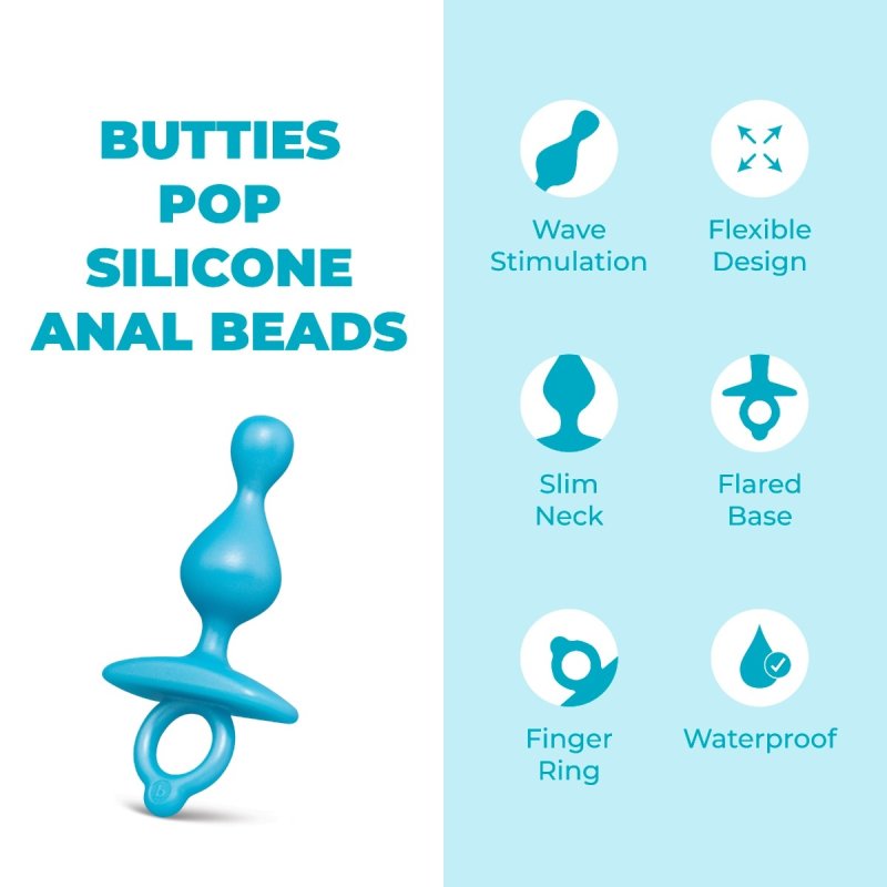 b-Vibe Butties Pop Beaded Silicone Plug