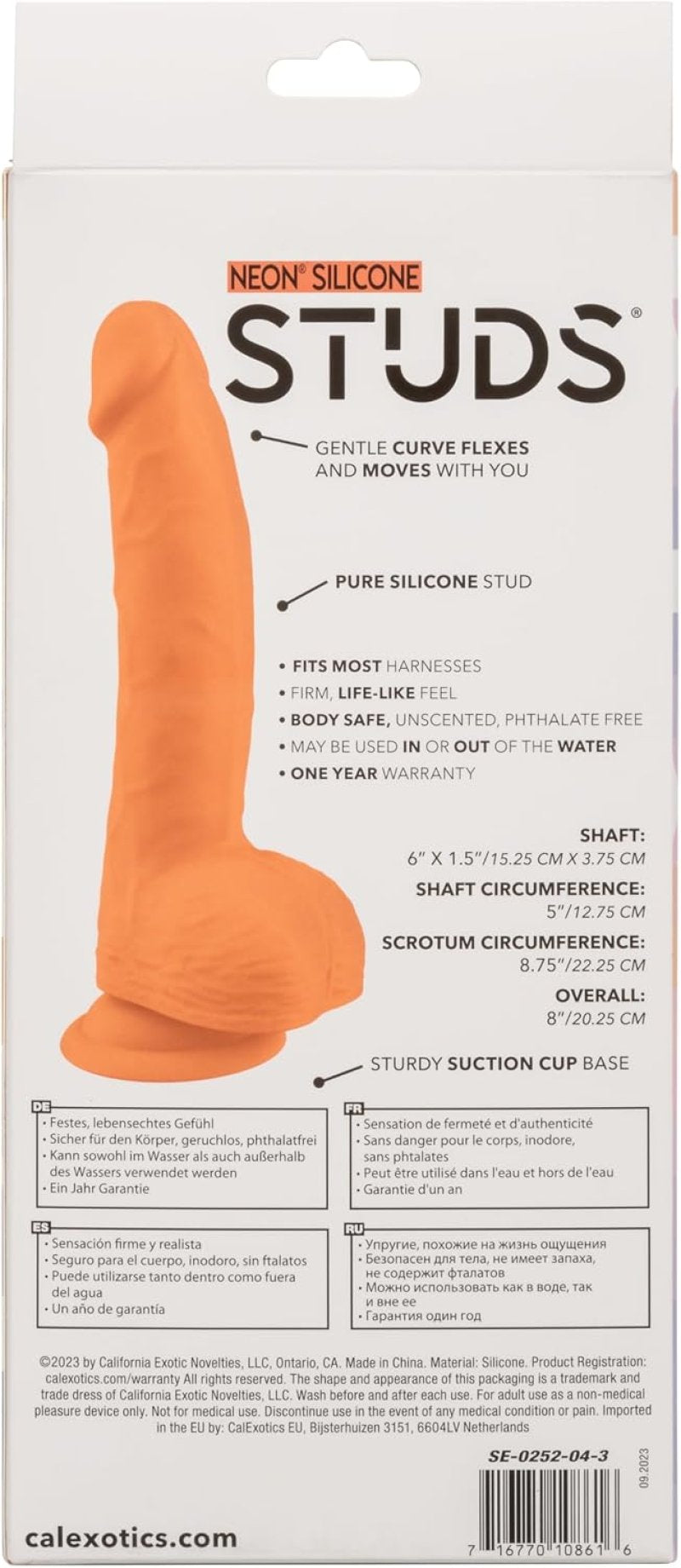 Neon® Silicone Studs® 6"/15.25 cm - Orange