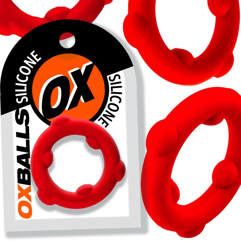OXBALLS SPINNER single silicone ring RED