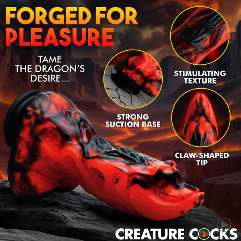 Creature Cocks Dragon Thrust Thrusting & Vibrating Silicone Dildo