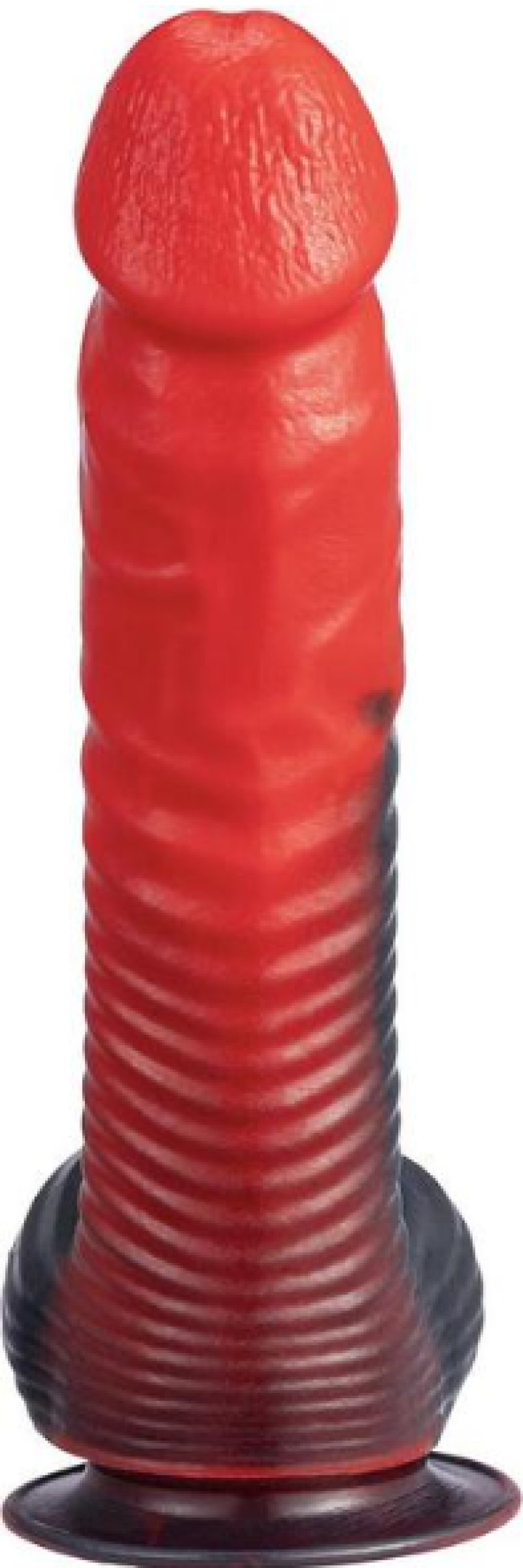 SILEXD 8" MODEL 1 FANTASY LIQUID SILICONE DEVIL RED DILDO STRIPES - Just for you desires