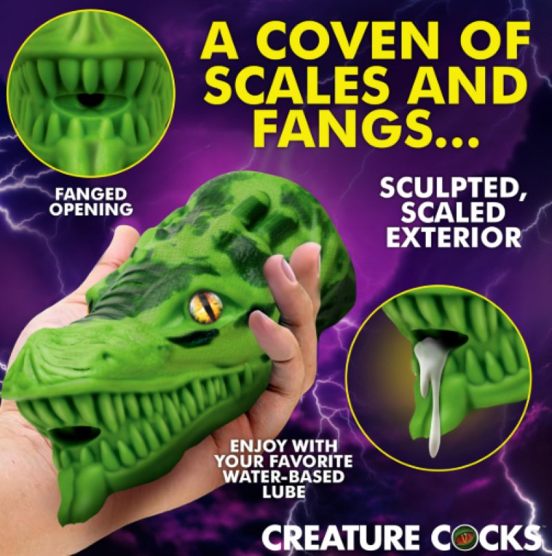 Creature Cocks Dragon Tamer Silicone Stroker - Green