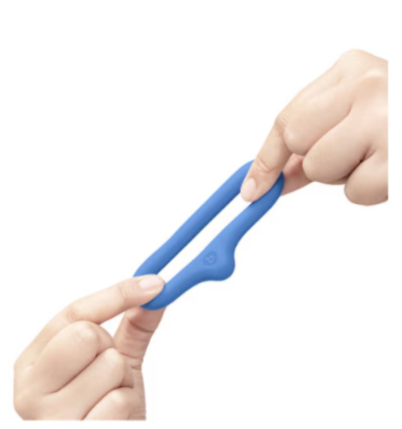 b-Vibe Flex Ring Drip - Silicone Cock Ring - Blue - Just for you desires