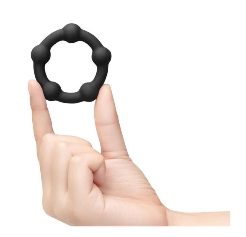 b-Vibe Snug Ring Orbit - Nubby Snug Fit Silicone Cock Ring - Just for you desires