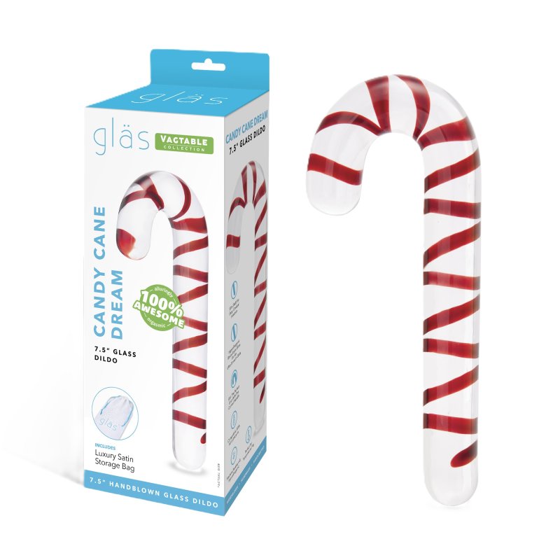 Glas Candy Cane Dream 7.5" Dildo