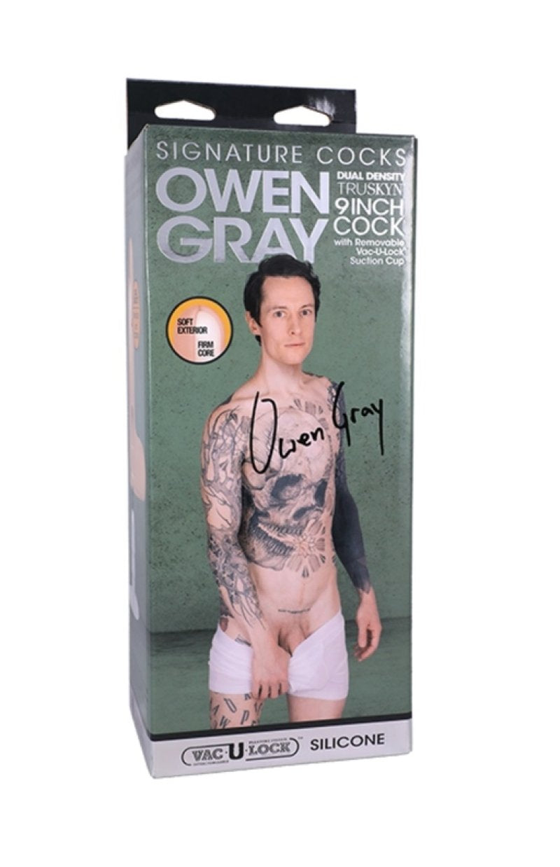 Signature Cocks - Owen Gray - 9 inch silicone cock with removeable vac-u-lock suction cup****