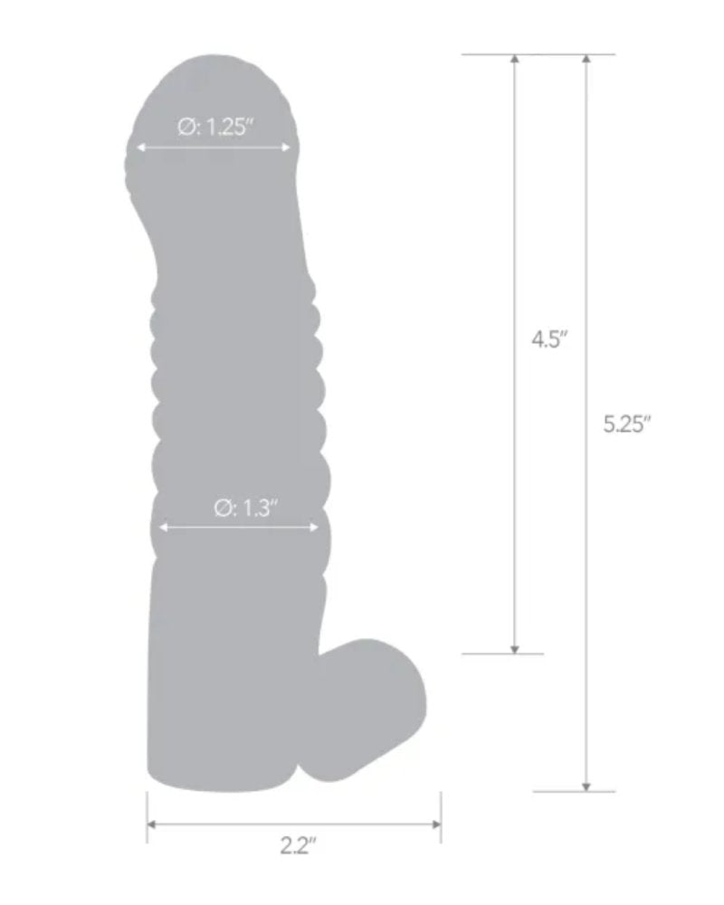 Blue Line 5.25" Vibrating Penis Enhancing Sleeve Extension