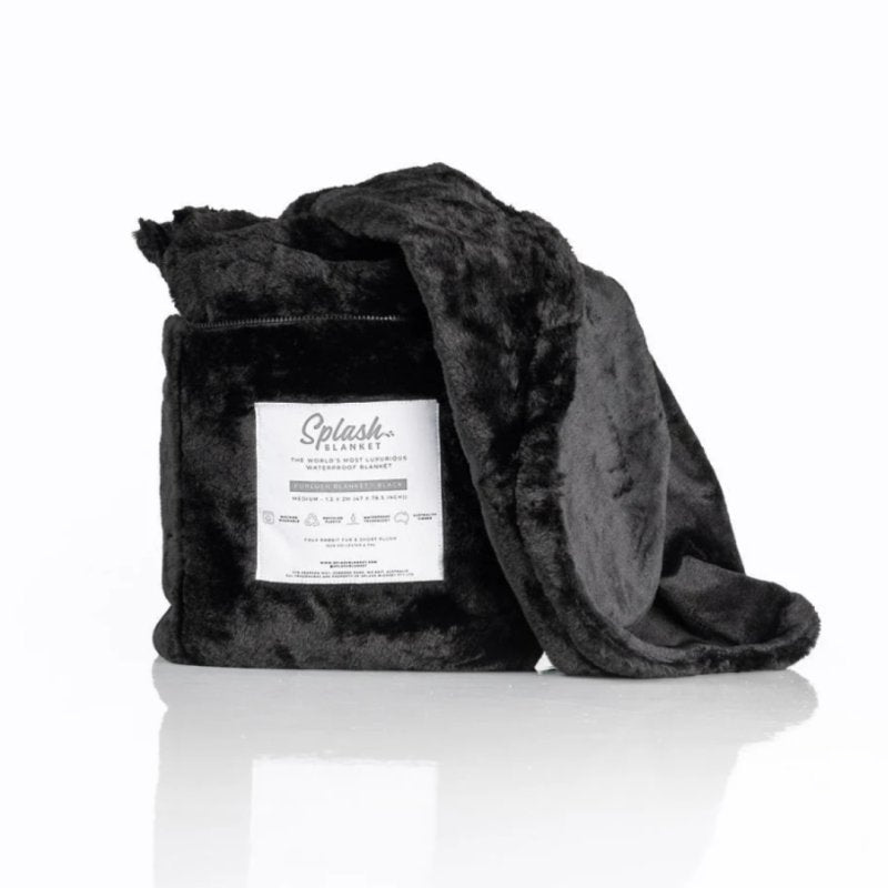 Furlush Splash Blanket Small Black