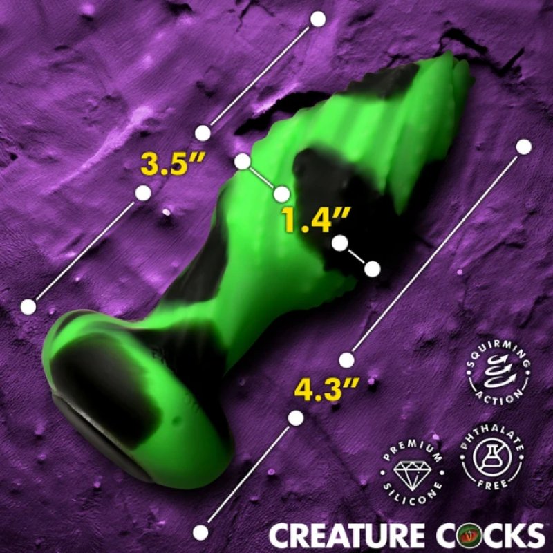 Creature Cocks Eye of the Spawn Vibrating & Squirming Silicone Butt Plug