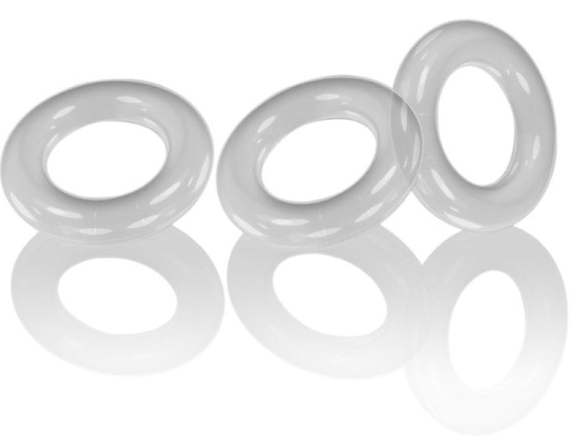 OXBALLS WILLY RINGS 3-pack stretchy cockrings CLEAR