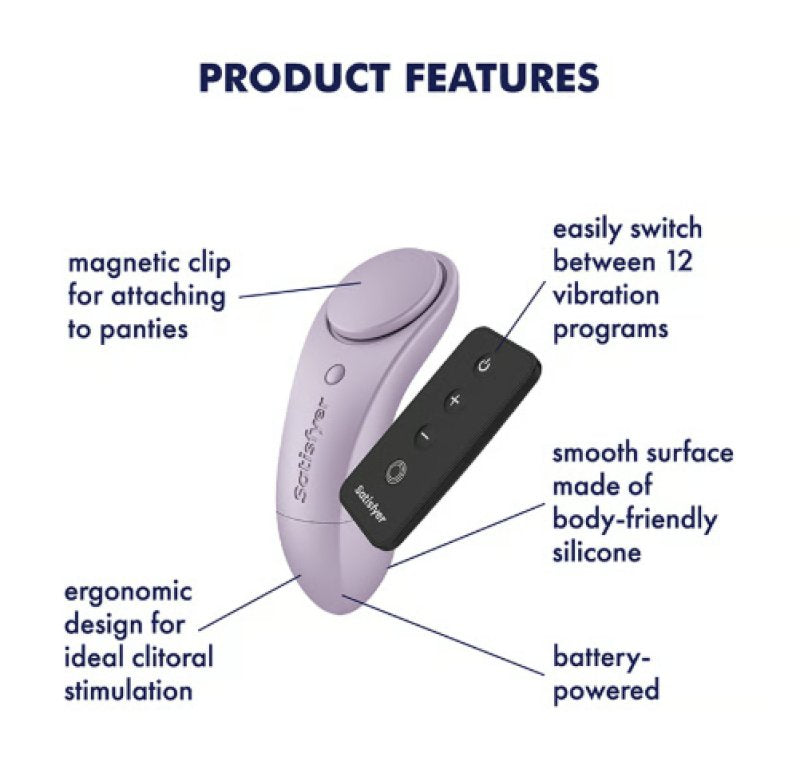 Satisfyer Sexy Secret with Remote Battery Series violet - Just for you desires