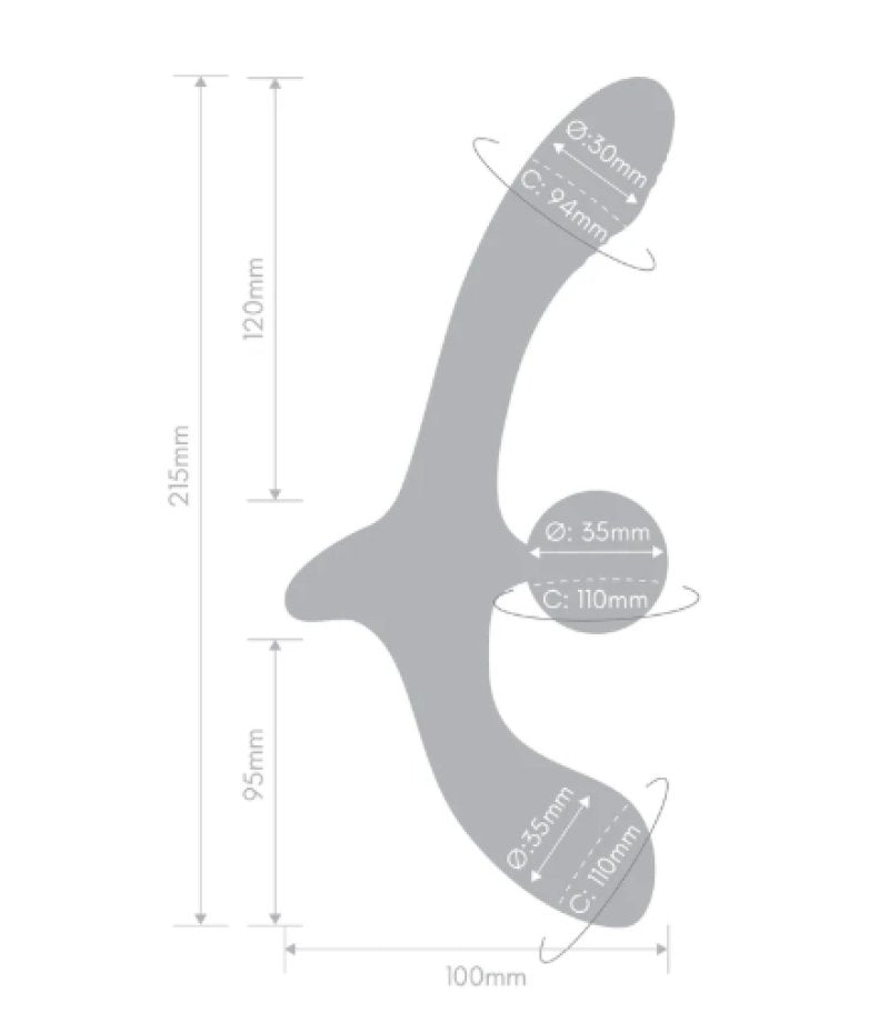 Together Toy Double Tap Dual-Ended Vibrating Strapless Strap-on