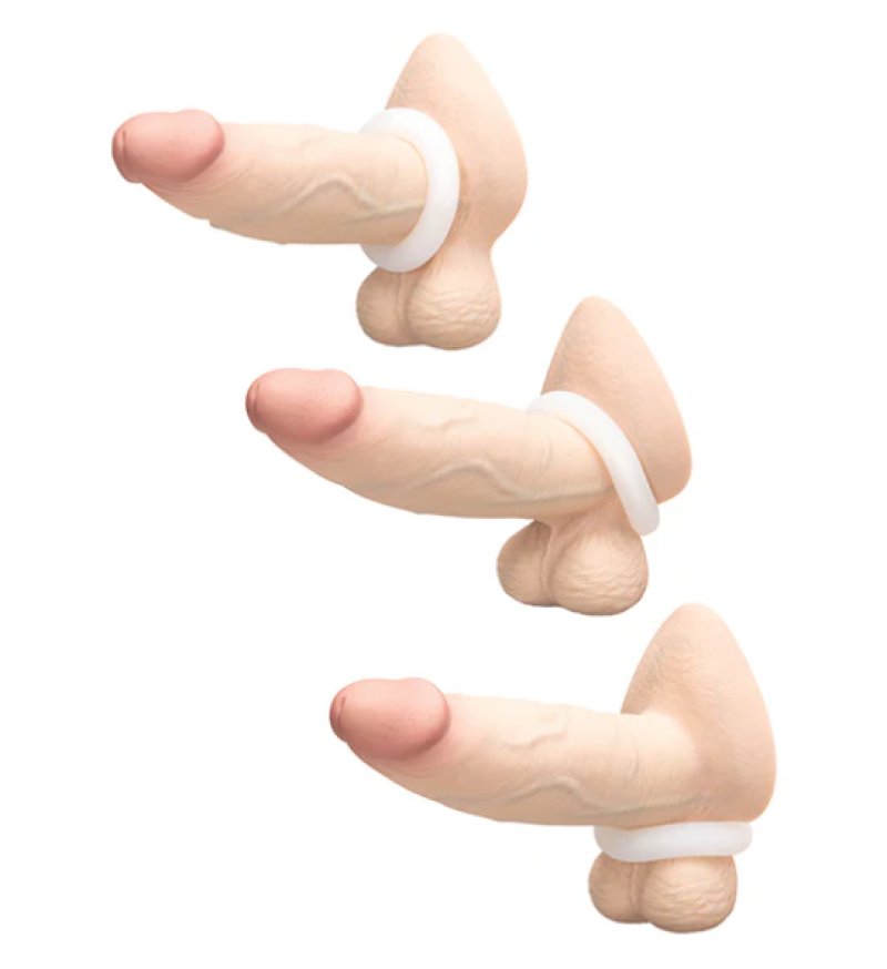 b-Vibe Flex Ring Loop - Silicone Cock Ring - Clear