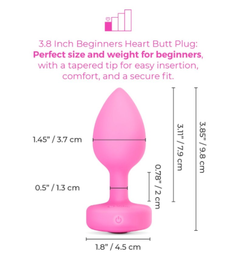 b-Vibe Vibrating Heart Plug S/M