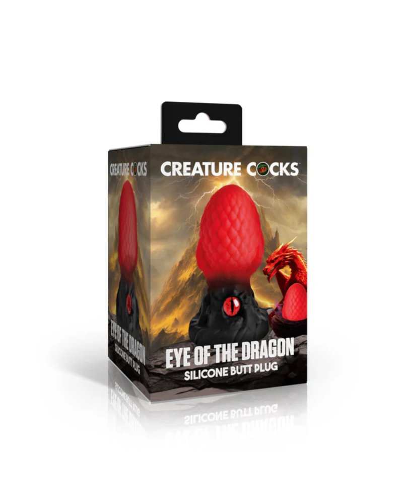 Creature Cocks Eye of the Dragon Silicone Butt Plug - Red