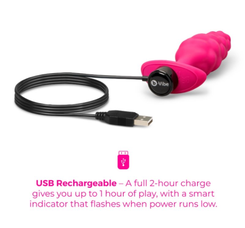 b-Vibe Bump Texture Plug - Pink