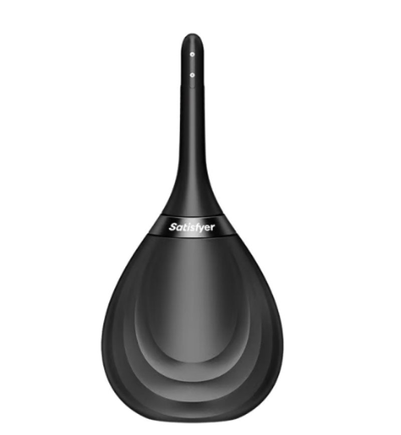 Satisfyer Clean & Play 2-in-1 - Black Unisex Douche with 2 Nozzles