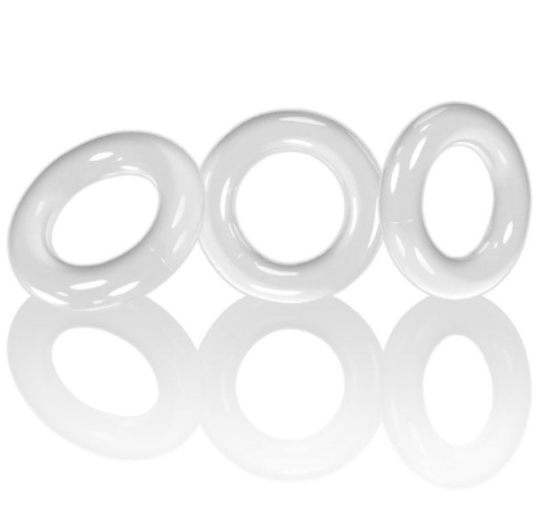 OXBALLS WILLY RINGS 3-pack stretchy cockrings WHITE - Just for you desires
