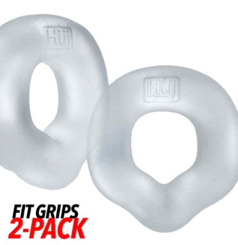 HUNKYJUNK FIT GRIPS 2-pack ergo-fit cockrings CLEAR/CLEAR - Just for you desires