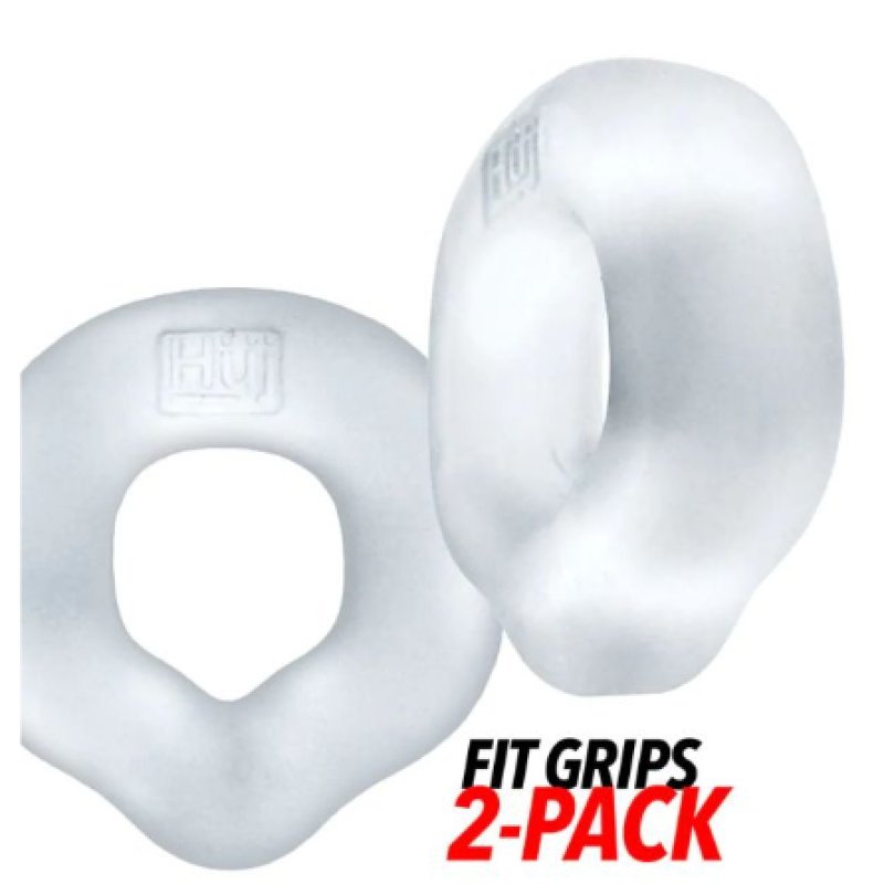 HUNKYJUNK FIT GRIPS 2-pack ergo-fit cockrings CLEAR/CLEAR - Just for you desires