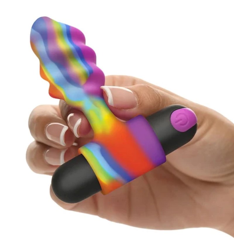 BANG! Vibrating Rainbow Butt Plug