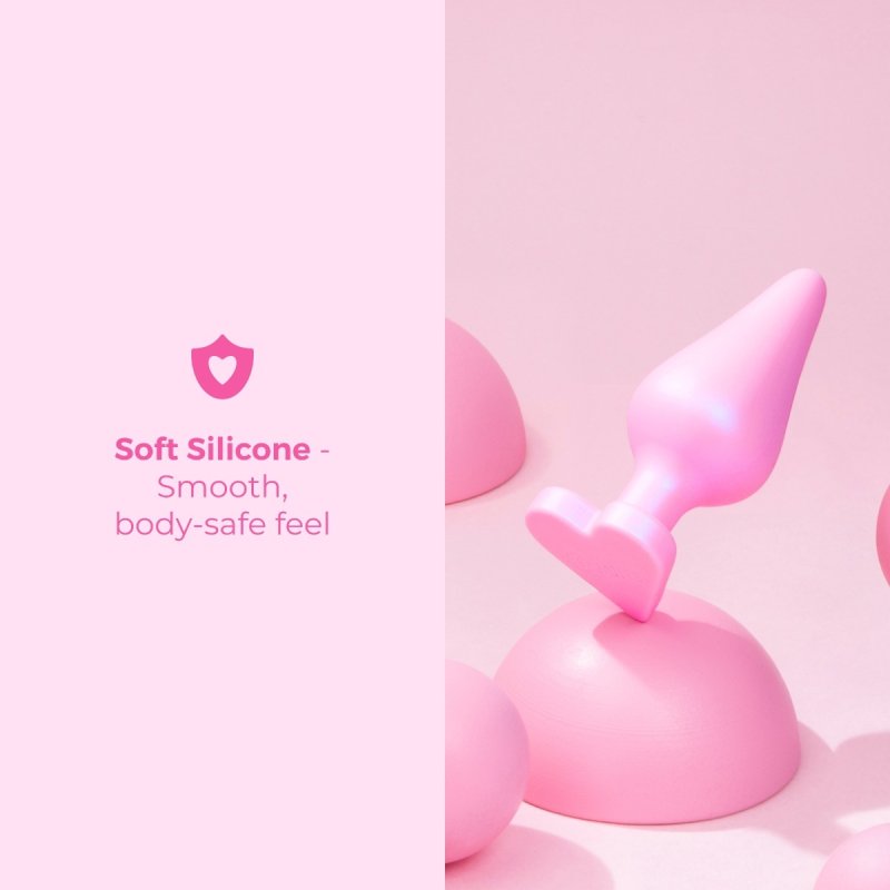 b-Vibe Butties B-Mine Silicone Heart Butt Plug - Just for you desires