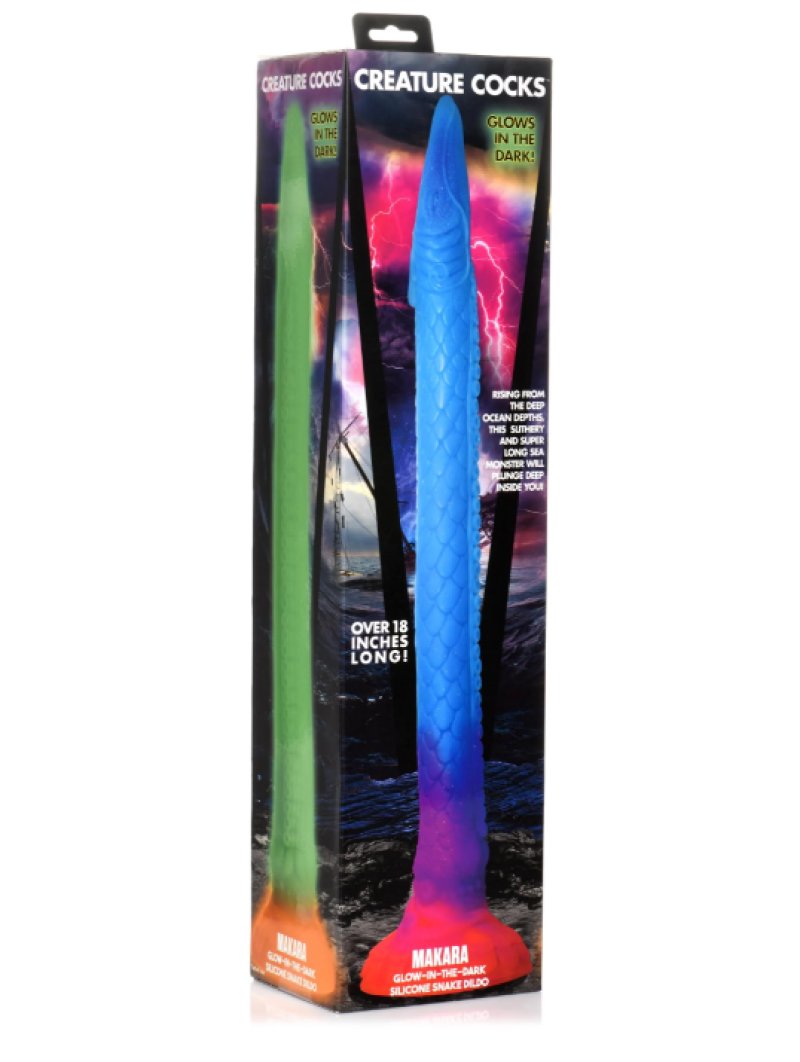 Creature Cocks Makara Glow-in-the-Dark Silicone Snake Dildo - Just for you desires
