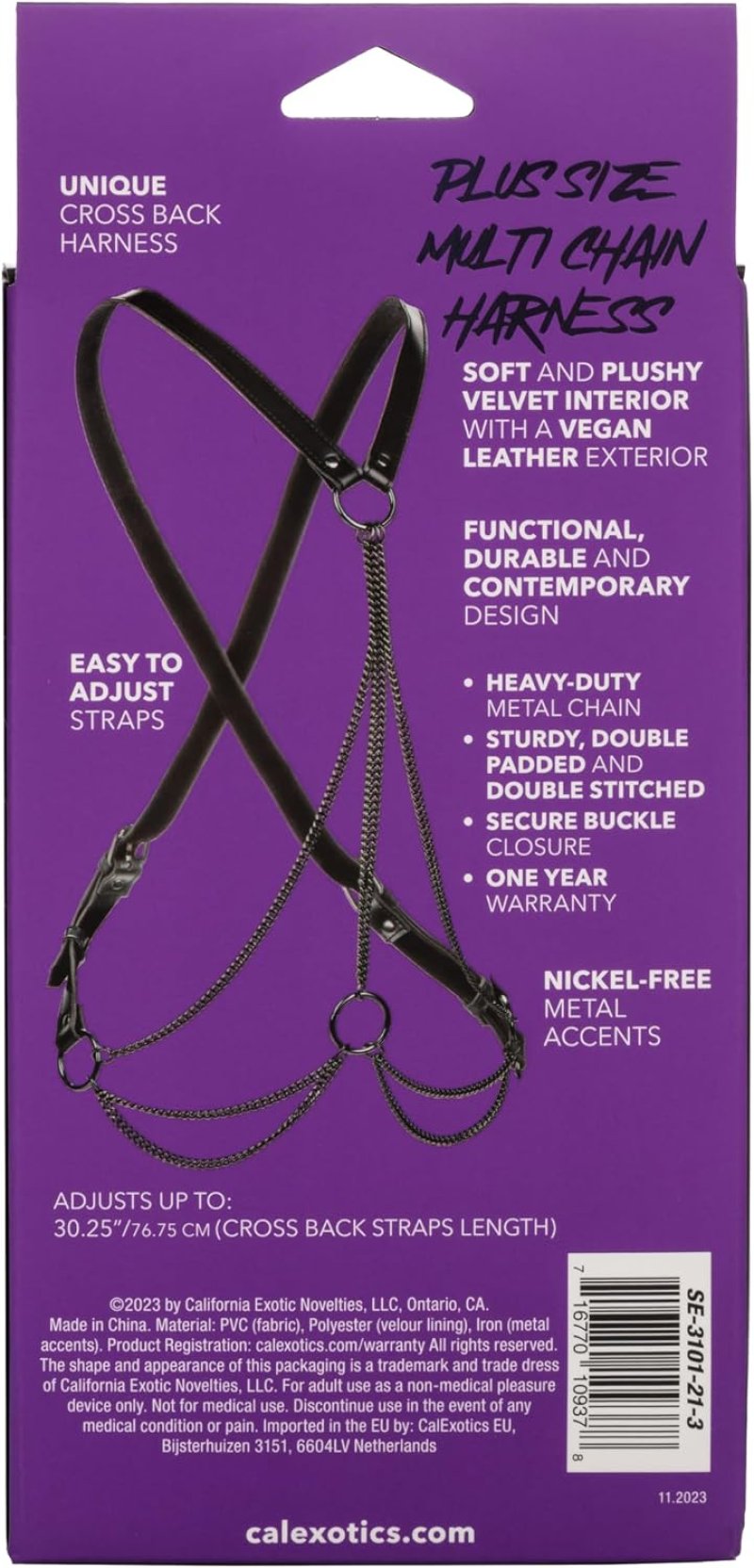 Euphoria Collection Plus Size Multi Chain Harness